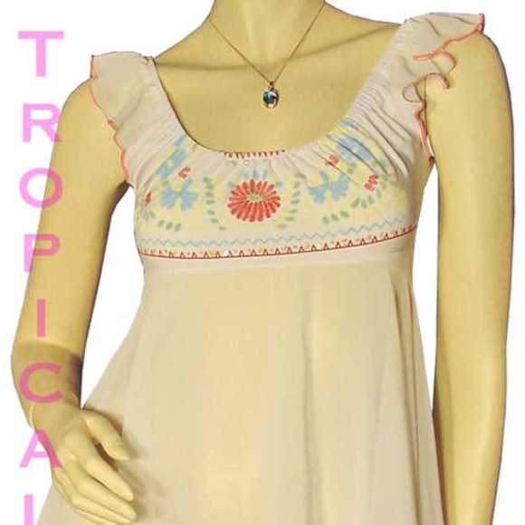 New Y2K Womens Asymmetrical Sheer Top S Made USA Fairycore Boho Fairy Princess - Picture 6 of 8